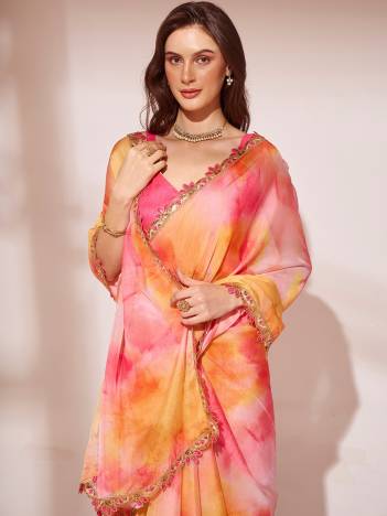 LAXMINAM OP-527 DESIGNER ORGANZA SAREE WHOLESALER IN INDIA